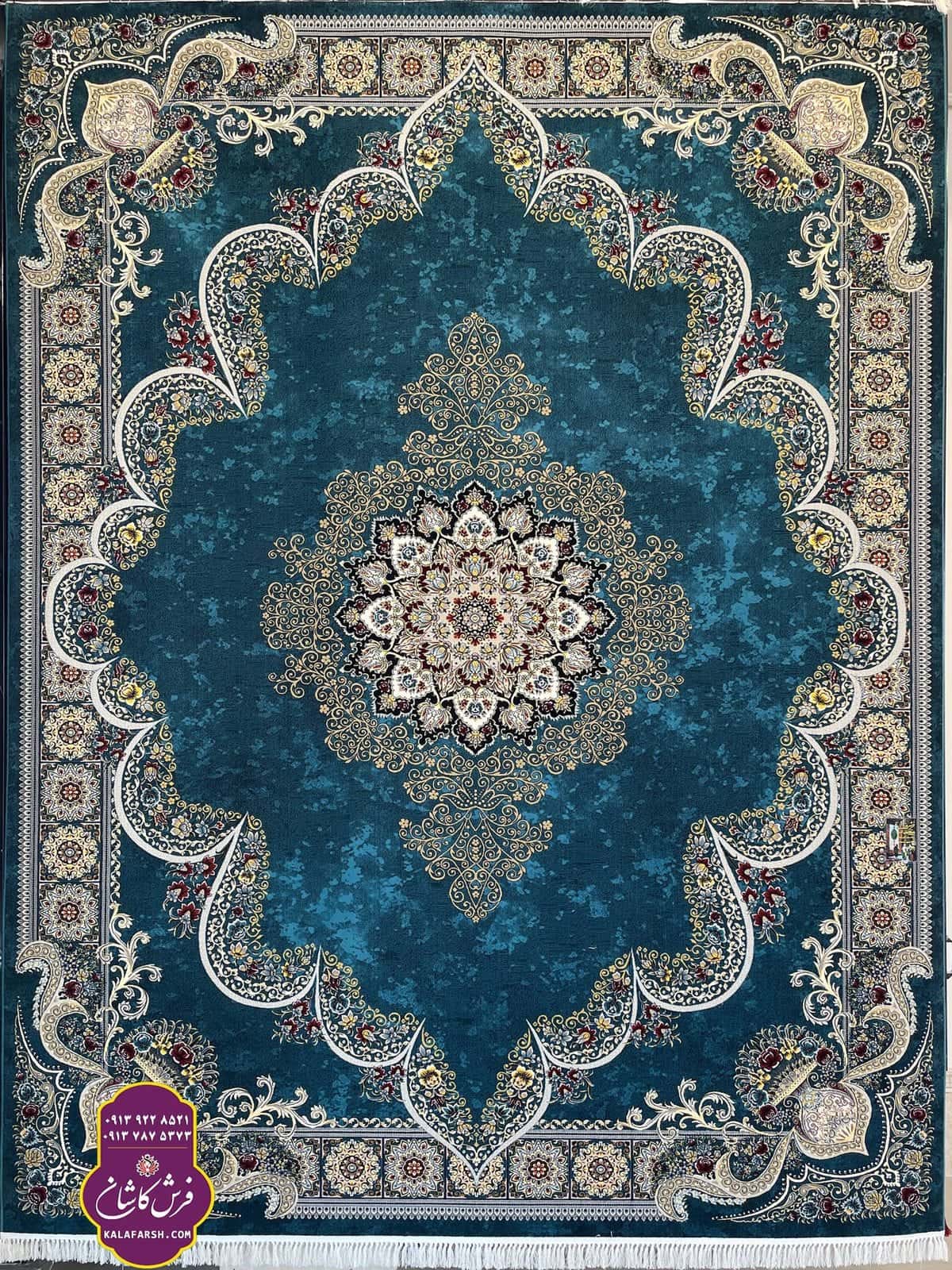 فرش ماشینی چالوس آبی (نمونه)
