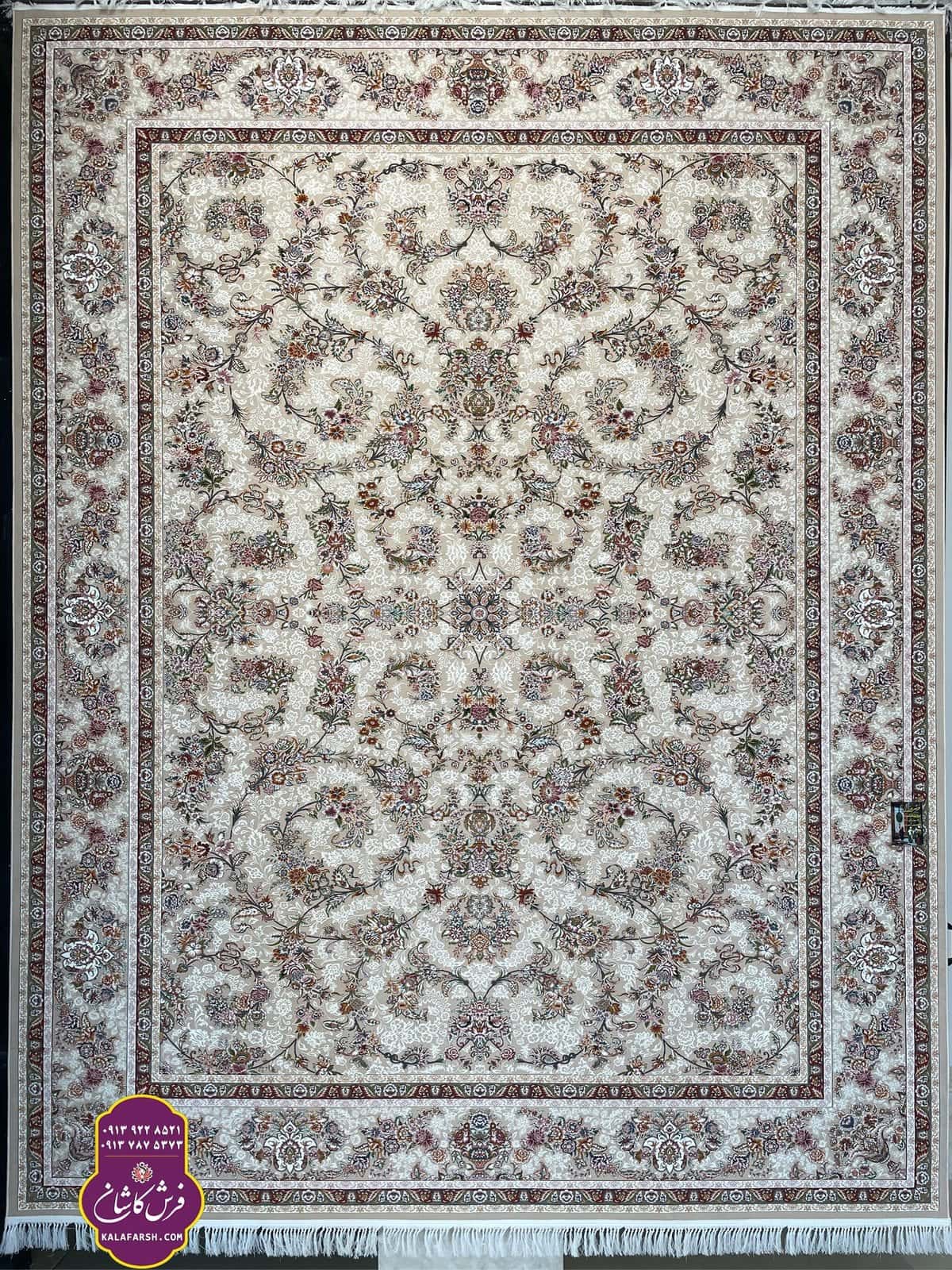 فرش ماشینی یاشام کرم تبریز (نمونه)
