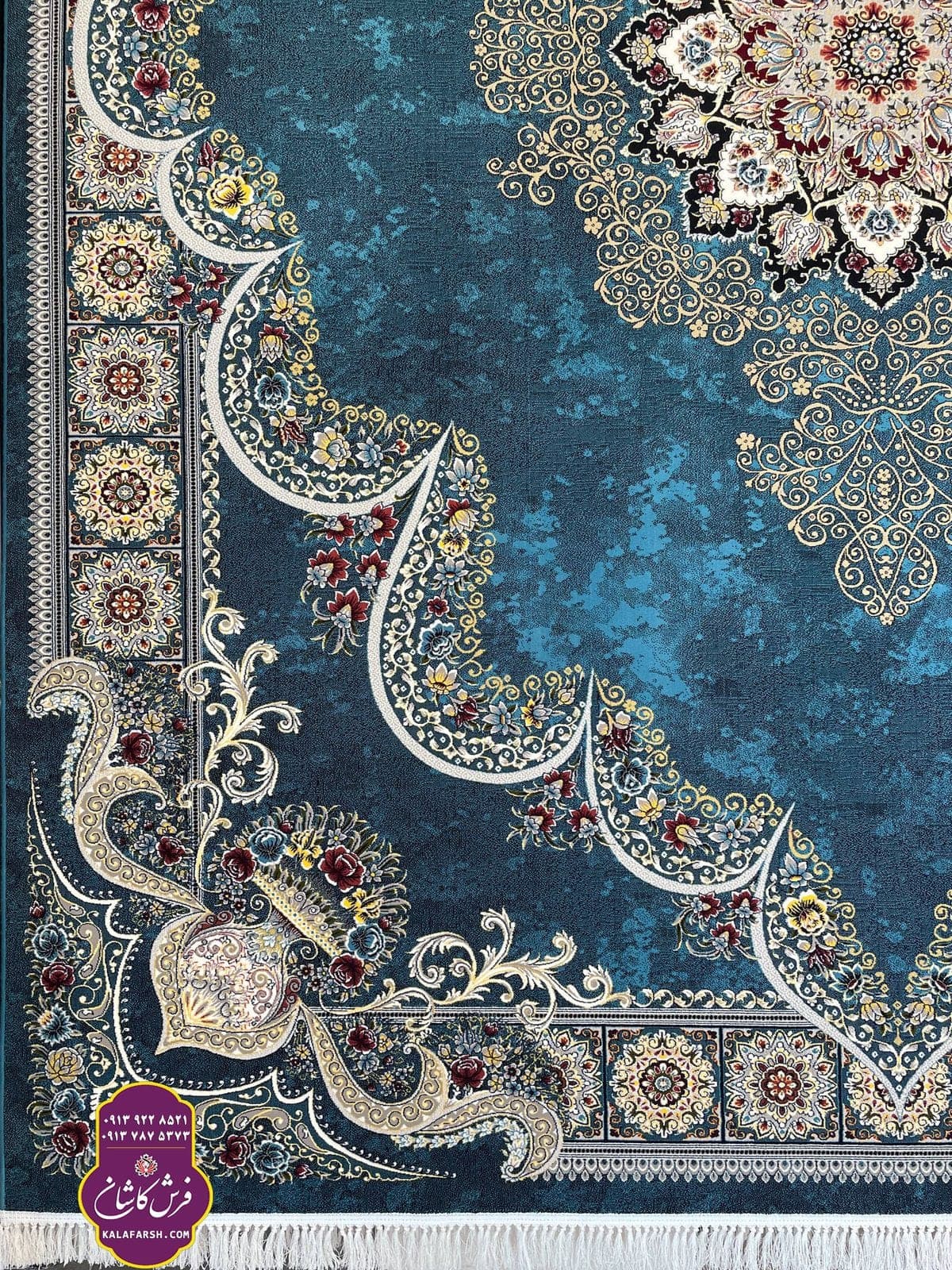 فرش ماشینی چالوس آبی (نمونه)